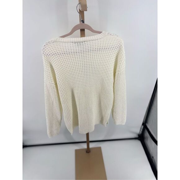 Sanctuary White Waffle Knit Sweater Womens Size Small - Picture 10 of 10
